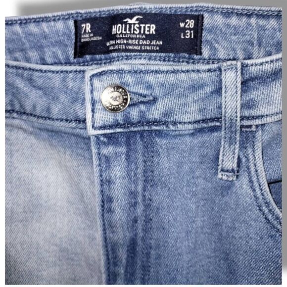 Hollister Jeans Sz 28/31 Ultra High Rise Dad Jean vintage Stretch 7R - Picture 8 of 10